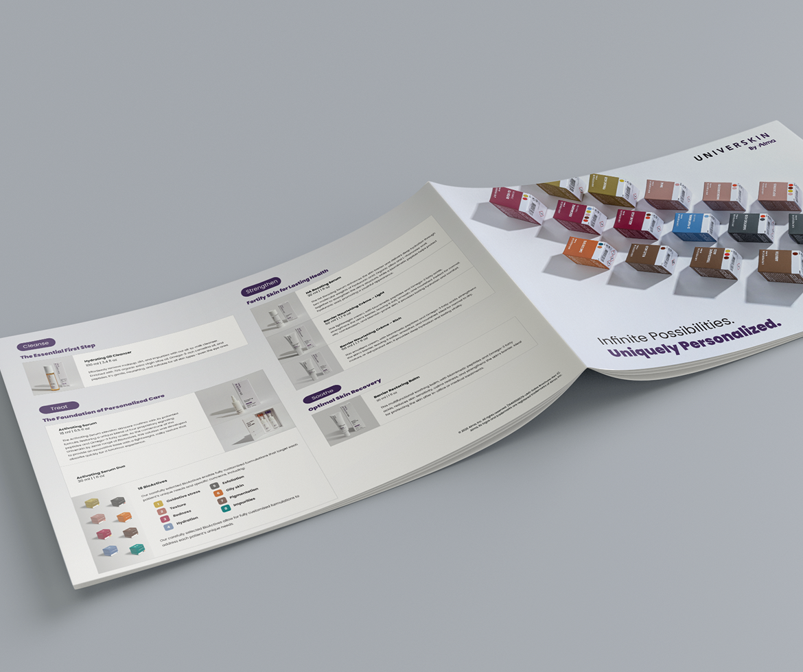 Universkin Bifold Brochure Open